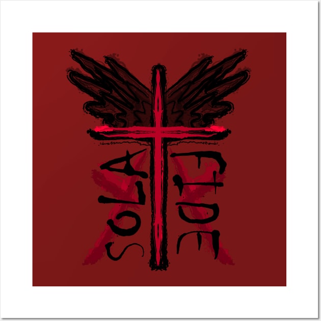 Cross wings Wall Art by 77Fold